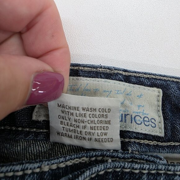 Maurices Bootcut Jeans Laney Stretch Medium Wash Distressed 13/14L Y2K Casual - Picture 15 of 15